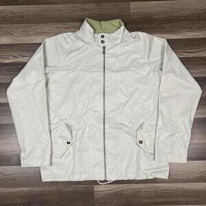 Nike 6.0 Golf Casual Full Zip Windbreaker Jacket Men's Large Beige Hip Draw Cord